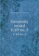 University record. V. 69 no. 5, University of the State of Florida,University of Florida 