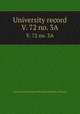 University record. V. 72 no. 3A, University of the State of Florida,University of Florida 
