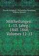Mittheilungen: 1.-13. Jahrg.; 1848-1860, Volumes 12-13, Prussia (Kingdom). Statistisches Landesamt, Wilhelm Dieterici 