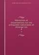 Me?moires et dissertations sur les antiquite?s nationales et e?trange?res, 