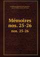 Mmoires. nos. 25-26, 