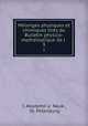 Melanges physiques et chimiques tires du Bulletin physico-mathematique de l ., I. AkademiYa Nauk 