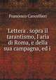 Lettera . sopra il tarantismo, l
