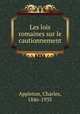 Les lois romaines sur le cautionnement, Appleton, Charles, 1846-1935 
