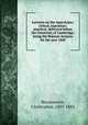 Lectures on the Apocalypse; critical, expository, & practical; delivered before the University of Cambridge; being the Hulsean lectures for the year 1848, Wordsworth, Christopher, 1807-1885 