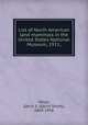 List of North American land mammals in the United States National Museum, 1911;, Miller, Gerrit S. (Gerrit Smith), 1869-1956 