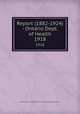 Report (1882-1924) - Ontario Dept. of Health. 1918, Ontario. Dept. of Health,Provincial Board of Health of Ontario 