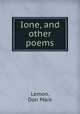 Ione, and other poems, Lemon, Don Mark 