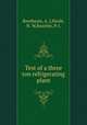 Test of a three ton refrigerating plant, Beerbaum, A. J,Strale, N. W,Keachie, P. L 