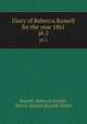 Diary of Rebecca Russell for the year 1861. pt.2, Rebecca Russell 