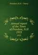 Annual report of the Town of Freedom, N.H.. 1953, 