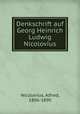 Denkschrift auf Georg Heinrich Ludwig Nicolovius, Alfred Nicolovius 