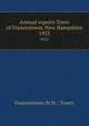 Annual reports Town of Francestown, New Hampshire. 1953, Francestown (N.H. : Town) 