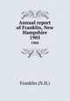 Annual report of Franklin, New Hampshire. 1905, Franklin (N.H.) 