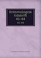 Entomologisk tidskrift. 41-44, Entomologiska Foreningen i Stockholm 