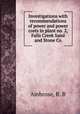 Investigations with recommendations of power and power costs in plant no. 2, Falls Creek Sand and Stone Co., Ambrose, R. B 