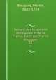 Recueil des historiens des Gaules et de la France. dit par Martin Bourquet. 21, Bouquet, Martin, 1685-1754 
