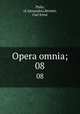 Opera omnia;. 08, Philo, of Alexandria,Richter, Carl Ernst 