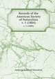 Records of the American Society of Naturalists. v. 1 (1884), American Society of Naturalists 
