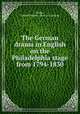 The German drama in English on the Philadelphia stage from 1794-1830, Brede, Charles Frederic. [from old catalog] 