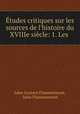 Etudes critiques sur les sources de l