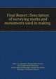 Final Report: Description of surveying marks and monuments used in making ., Ohio. Co-operative Topographic Survey, Christopher Elias Sherman, Arthur Meier Schlesinger, Annah May Soule, Michigan. Geological Survey 