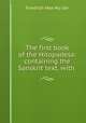 The first book of the Hitopadesa: containing the Sanskrit text, with ., Friedrich Max Mu?ller 