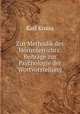 Zur Methodik des Horunterrichts: Beitrage zur Psychologie der Wortvorstellung, Karl Kroiss 
