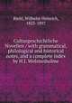 Culturgeschichtliche Novellen / with grammatical, philological and historical notes, and a complete index by H.J. Wolstenholme, Riehl, Wilhelm Heinrich, 1823-1897 