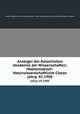 Anzeiger der Kaiserlichen Akademie der Wissenschaften, Mathematisch-Naturwissenschaftliche Classe. jahrg. 45 1908, Kaiserl. Akademie der Wissenschaften in Wien. Mathematisch-Naturwissenschaftliche Klasse 