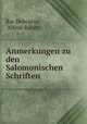 Anmerkungen zu den Salomonischen Schriften, Bar Hebraeus, Alfred Rahlfs 