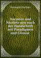 Aucassin und Nicolete neu nach der Handschrift mit Paradigmen und Glossar ., Hermann Suchier 