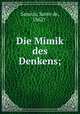 Die Mimik des Denkens;, Sanctis, Sante de, 1862?- 