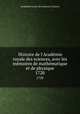 Histoire de l`Acadmie royale des sciences, avec les mmoires de mathmatique et de physique. 1720, 