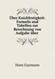 Uber Knickfestigkeit: Formeln und Tabellen zur Berechnung von Aufgabe uber ., Hans Guzmann 