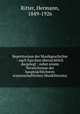 Repetitorium der Musikgeschichte : nach Epochen ubersichtlich dargelegt : nebst einem Verzeichnisse der hauptsachlichsten wissenschaftlichen Musikliteratur, Ritter, Hermann, 1849-1926 