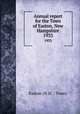 Annual report for the Town of Easton, New Hampshire. 1933, Easton (N.H. : Town) 