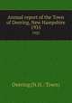 Annual report of the Town of Deering, New Hampshire. 1935, Deering (N.H. : Town) 