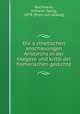 Die a?sthetischen anschauungen Aristarchs in der exegese und kritik der homerischen gedichte, Bachmann, Wilhelm Georg, 1878- [from old catalog] 