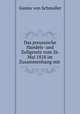 Das preussische Handels- und Zollgesetz vom 26. Mai 1818 im Zusammenhang mit ., Gustav von Schmoller 