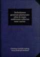 Definitiones generum plantarum: olim in vsum auditorum collectas nunc auctas ., Christian Gottlieb Ludwig, Georg Rudolph Boehmer 