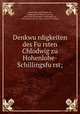 Denkwu?rdigkeiten des Fu?rsten Chlodwig zu Hohenlohe-Schillingsfu?rst;, Chlodwig Karl Viktor Hohenlohe-Schillingsfurst 