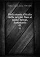 Della storia d`Italia dalle origini fino ai nostri tempi, Sommario. 01, Balbo, Cesare, Conte, 1789-1853 