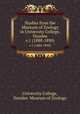 Studies from the Museum of Zoology in University College, Dundee. v.1 (1888-1890), University College, Dundee. Museum of Zoology 
