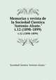 Memorias y revista de la Sociedad Cientica "Antonio Alzate.". t.12 (1898-1899), Sociedad Cientica "Antonio Alzate." 