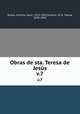Obras de sta. Teresa de Jess. v.7, Teresa, of Avila, Saint, 1515-1582,Silverio, of St. Teresa, 1878-1954 
