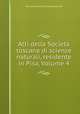 Atti della Societa toscana di scienze naturali, residente in Pisa, Volume 4, Societa Toscana Di Scienze Naturali 