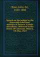 Speech on the budget by the Honorable John Rose, minister of finance, Canada microform : delivered in the House of Commons, Ottawa, 7th May, 1869, Rose, John, Sir, 1820-1888 