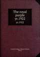 The royal purple. yr.1922, Cornell College (Mount Vernon, Iowa) 