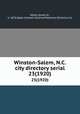 Winston-Salem, N.C. city directory serial. 23(1920), Miller, Ernest H., b. 1876,Open Content Alliance,Piedmont Directory Co 